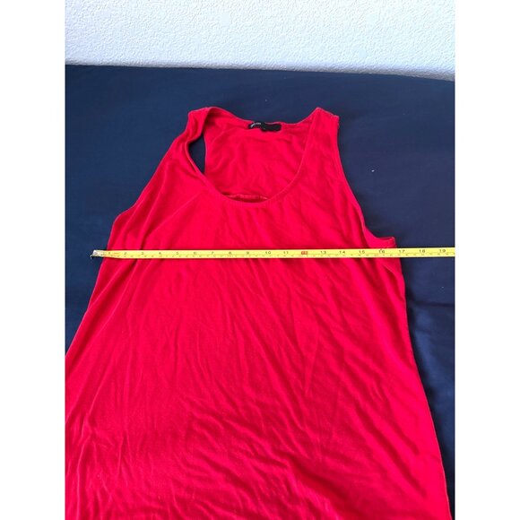 Gibson Womens Sleeveless Red Tank Top With Blue Embroidered Back Yoke Design Siz - Picture 5 of 5